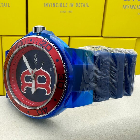 NEW INVICTA MLB BASEBALL BOSTON RED SOX WATCH QUARTZ ANATOMIC 51.5MM - Picture 8 of 9